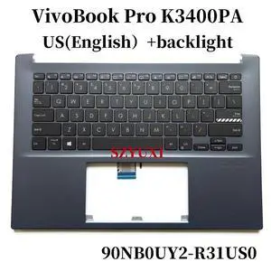 100%US English For VivoBook Pro X3400PA X3400 X3400P laptop keyboard Palmrest Assembly TOP cover backlight 90NB0UY2 100%US English For VivoBook Pro X3400PA X3400 X3400P laptop keyboard Palmrest Assembly TOP cover backlight 90NB0UY2