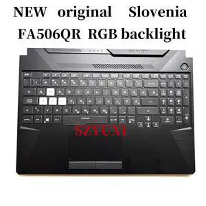 100%SL Slovenia For TUF GAMING FA506 FA506QR laptop keyboard Palmrest Assembly TOP cover C case RGB backlight 90NR05V6 100%SL Slovenia For TUF GAMING FA506 FA506QR laptop keyboard Palmrest Assembly TOP cover C case RGB backlight 90NR05V6