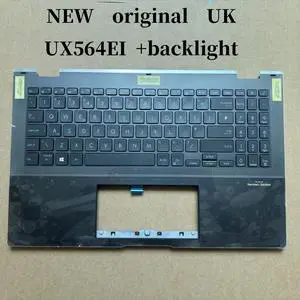 100%UK For UX564 UX564E UX564EI laptop keyboard Palmrest Assembly TOP cover C case backlight 90NB0SB1 100%UK For UX564 UX564E UX564EI laptop keyboard Palmrest Assembly TOP cover C case backlight 90NB0SB1