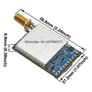 1PCS RX1264-CPB 1.2G VRX Module 12V 120mA FPV Video Receiver 64-Channel Button-Selectable Support NTSC/PAL Video Format 1PCS RX1264-CPB 1.2G VRX Module 12V 120mA FPV Video Receiver 64-Channel Button-Selectable Support NTSC/PAL Video Format