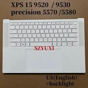 100%US English For XPS 15 9520 9530 for Precision 5570 5580 Laptop Keyboard Palmrest TOP Cover with backlight VH0ND 100%US English For XPS 15 9520 9530 for Precision 5570 5580 Laptop Keyboard Palmrest TOP Cover with backlight VH0ND