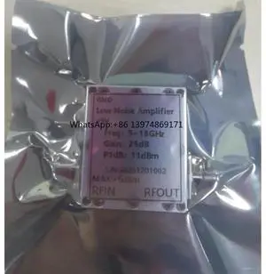 5-18GHz Wideband RF Low Noise Amplifier LNA High Gain 26dB Ultra Low Noise Figure 1.5dB RF Signal Preamplifier Module 5-18GHz Wideband RF Low Noise Amplifier LNA High Gain 26dB Ultra Low Noise Figure 1.5dB RF Signal Preamplifier Module