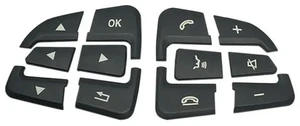 Car Steering Wheel Button Covers Trim Stickers For Mercedes Benz GLC X253 C Class W205 CLA GLA A Class X156 C117 W176 (A) Car Steering Wheel Button Covers Trim Stickers For Mercedes Benz GLC X253 C Class W205 CLA GLA A Class X156 C117 W176 (A)