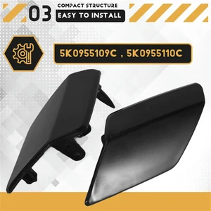 2Pcs Left + Right Front Bumper Headlight Washer Nozzle Jet Cover Caps Dark Grey For Golf VI 6 MK6 5K0955109C 5K0955110C No P 2Pcs Left + Right Front Bumper Headlight Washer Nozzle Jet Cover Caps Dark Grey For Golf VI 6 MK6 5K0955109C 5K0955110C No P