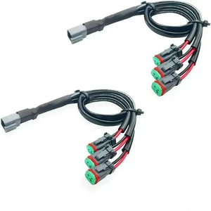 2 Lead 3 In1 Deutsch Dual Outputs DT DTM Female Connector Socket Adapters For LED Fog Light LED Pod Lights 2 Lead 3 In1 Deutsch Dual Outputs DT DTM Female Connector Socket Adapters For LED Fog Light LED Pod Lights