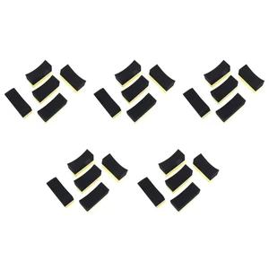25X Professional Automotive Car Wheel Washer Tyre Tire Dressing Applicator Curved Foam Sponge Pad Black+Yellow 25X Professional Automotive Car Wheel Washer Tyre Tire Dressing Applicator Curved Foam Sponge Pad Black+Yellow