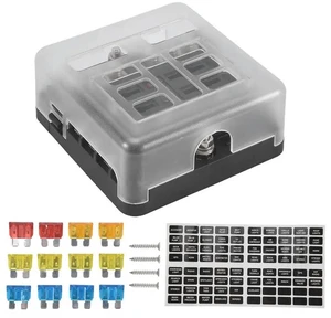 6-Way Waterproof Fuse Block,With LED Indicator 12 Circuits With Negative Marine Fuse Box For Dc 12/24V Car Boat RV Truck 6-Way Waterproof Fuse Block,With LED Indicator 12 Circuits With Negative Marine Fuse Box For Dc 12/24V Car Boat RV Truck
