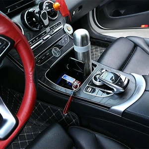 Car Central Control Water Cup Holder Box Phone Holder For Mercedes Benz C E GLC Class W205 X253 W213