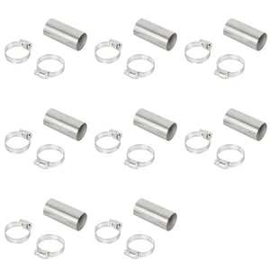 8 Set 24Mm Heater Exhaust Pipe Connector Air Parking Heater Stainless Steel Gas Vent Hose With Clamps For Webasto Heater 8 Set 24Mm Heater Exhaust Pipe Connector Air Parking Heater Stainless Steel Gas Vent Hose With Clamps For Webasto Heater