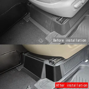 Car Front Seat Base Leather Anti-Kick Panel Trim Stickers For Toyota ALPHARD/VELLFIRE 40 Series 2023+ Car Front Seat Base Leather Anti-Kick Panel Trim Stickers For Toyota ALPHARD/VELLFIRE 40 Series 2023+