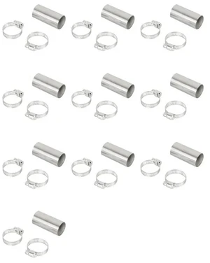10 Set 24Mm Heater Exhaust Pipe Connector Air Parking Heater Stainless Steel Gas Vent Hose With Clamps 10 Set 24Mm Heater Exhaust Pipe Connector Air Parking Heater Stainless Steel Gas Vent Hose With Clamps