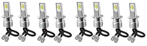 8Pcs H3 Super Bright LED Headlight Fog Light Driving Lamp Bulb Kit 6000K White 10W 8Pcs H3 Super Bright LED Headlight Fog Light Driving Lamp Bulb Kit 6000K White 10W