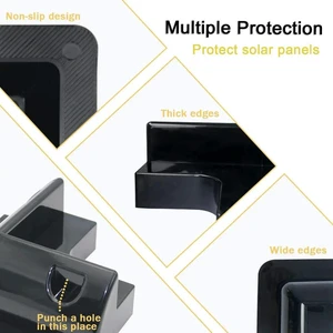 4Pcs RV Solar Panel Mounting Brackets Black Drill-Free Corner Bracket Support For RV Boat Caravans 4Pcs RV Solar Panel Mounting Brackets Black Drill-Free Corner Bracket Support For RV Boat Caravans