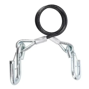 Trailer Safety Cable With 2 Hooks 3500Lbs Load Capacity Galvanized Iron High Strength For RV Trailer Safety Cable With 2 Hooks 3500Lbs Load Capacity Galvanized Iron High Strength For RV
