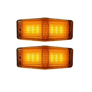2Pcs LED Marker Lights Front Double Burner Indicator Lampfor Scania Volvo Man Benz Truck Lorry Front Grill Light 2Pcs LED Marker Lights Front Double Burner Indicator Lampfor Scania Volvo Man Benz Truck Lorry Front Grill Light