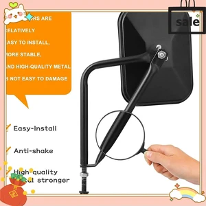 Doors Off Mirrors For Jeep Wrangler CJ YJ TJ JK JL & Unlimited, Wider Rearview Mirrors Square Door Side Hinge Mirror Doors Off Mirrors For Jeep Wrangler CJ YJ TJ JK JL & Unlimited, Wider Rearview Mirrors Square Door Side Hinge Mirror