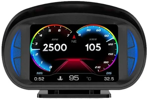 P2 Car HUD Head-Up Display OBD GPS Vehicle Speed And Gradient Meter Water Temperature And Fuel Consumption Easy To Use Black P2 Car HUD Head-Up Display OBD GPS Vehicle Speed And Gradient Meter Water Temperature And Fuel Consumption Easy To Use Black