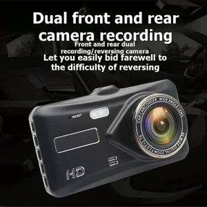 HD 4 Inch Car Video Recorder Touch Screen Dash Cam Dual-Lens Front And Rear Recording Device For Driving With 32 G Card Supp HD 4 Inch Car Video Recorder Touch Screen Dash Cam Dual-Lens Front And Rear Recording Device For Driving With 32 G Card Supp