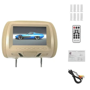 Universal 7Inches Car Headrest Monitor Screen Rear Seat Entertainment Multi-Media Player For AV USB SD MP4 MP5 FM Beige Universal 7Inches Car Headrest Monitor Screen Rear Seat Entertainment Multi-Media Player For AV USB SD MP4 MP5 FM Beige