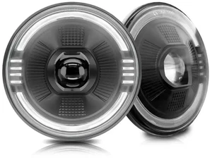 7 Inch LED Headlights, Round Projector Headlamps With High Low DRL Turn Signal For Jeep Wrangler JK LJ CJ TJ 7 Inch LED Headlights, Round Projector Headlamps With High Low DRL Turn Signal For Jeep Wrangler JK LJ CJ TJ