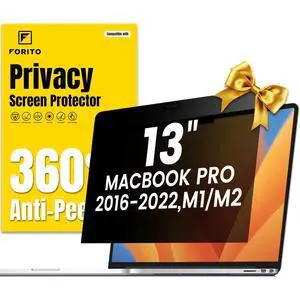 F FORITO 360 Privacy Screen Protector Compatible with MacBook Pro 13 inch (2016, 2017, 2018, 2019, 2020, 2021, 2022, M1, M2), Anti Peeping, Anti Glare and Scratch Resistant Laptop Privacy Screen F FORITO 360 Privacy Screen Protector Compatible with MacBook Pro 13 inch (2016, 2017, 2018, 2019, 2020, 2021, 2022, M1, M2), Anti Peeping, Anti Glare and Scratch Resistant Laptop Privacy Screen