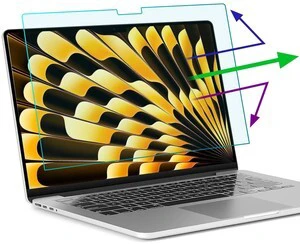 2 Pack Anti Blue Light Screen Protector Compatible with MacBook Air 15 Inch(2023-2026, M2/M3/M4/M5), Eye Protection Matte Anti Glare Screen Protector for 15.3In Mac Air 2 Pack Anti Blue Light Screen Protector Compatible with MacBook Air 15 Inch(2023-2026, M2/M3/M4/M5), Eye Protection Matte Anti Glare Screen Protector for 15.3In Mac Air
