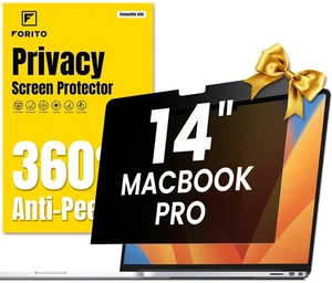 F FORITO 360 Privacy Screen Protector Compatible with MacBook Pro 14 inch (2025-2021, M5 M4 M3 M2 M1 Pro Max Chip), Anti Peeping Anti Glare and Anti Blue Light Laptop Privacy Screen Shield F FORITO 360 Privacy Screen Protector Compatible with MacBook Pro 14 inch (2025-2021, M5 M4 M3 M2 M1 Pro Max Chip), Anti Peeping Anti Glare and Anti Blue Light Laptop Privacy Screen Shield