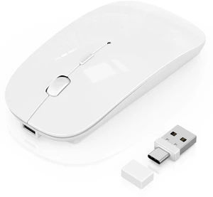 Gizdot-S1 Mouse for iPad/MacBook Air/Pro & Laptop, Bluetooth Wireless Rechargeable Mouse with Type-C, Slim Mouse Jiggler for iMac, 4 Connection Modes, Silent Click, 1600 DPI Compatible Mac OS/W Gizdot-S1 Mouse for iPad/MacBook Air/Pro & Laptop, Bluetooth Wireless Rechargeable Mouse with Type-C, Slim Mouse Jiggler for iMac, 4 Connection Modes, Silent Click, 1600 DPI Compatible Mac OS/W