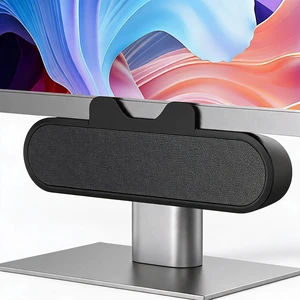 USB Speaker Bar, Clip On PC Speakers, High Definition Stereo, Loud Sound Volume Control, USB Wired Easily Clamps Display Desktop PC Speaker, Black USB Speaker Bar, Clip On PC Speakers, High Definition Stereo, Loud Sound Volume Control, USB Wired Easily Clamps Display Desktop PC Speaker, Black