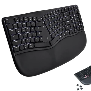 X9 Performance Wireless Mechanical Ergonomic Keyboard - (BT + 2.4G + Wired) - Wireless Mechanical Split Ergonomic Keyboard - Built-in Wrist Cushion, Pink Switch, Backlit, Rechargeable - X9 Performance Wireless Mechanical Ergonomic Keyboard - (BT + 2.4G + Wired) - Wireless Mechanical Split Ergonomic Keyboard - Built-in Wrist Cushion, Pink Switch, Backlit, Rechargeable -