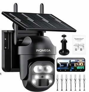 INQMEGA Solar Security Camera Outdoor Wireless WiFi, 3K 12X Hybrid Zoom INQMEGA Solar Security Camera Outdoor Wireless WiFi, 3K 12X Hybrid Zoom