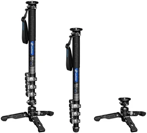 LEOFOTO Flip Lock Pro Video Camera Monopod with Tripod Stand MV-324C LEOFOTO Flip Lock Pro Video Camera Monopod with Tripod Stand MV-324C