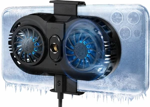 NEVEIKA Plug-in Phone Cooler, Cellphone Radiator with Dual Semi-Conductor Cooling Chip, Mobile Phones with a Width of 6 to 7.5cm for Tiktok Live Streaming, Outdoor Vlog, Mobile Gaming. NEVEIKA Plug-in Phone Cooler, Cellphone Radiator with Dual Semi-Conductor Cooling Chip, Mobile Phones with a Width of 6 to 7.5cm for Tiktok Live Streaming, Outdoor Vlog, Mobile Gaming.