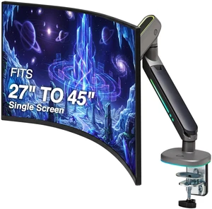 AVLT Single 27-45 RGB Gaming Monitor Arm Desk Mount - Dark Gray AVLT Single 27-45 RGB Gaming Monitor Arm Desk Mount - Dark Gray