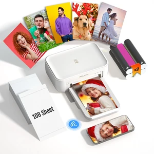 iDPRT 4x6 Photo Printer with 108 Sheets & 2 Ribbons, Picture Printer, White iDPRT 4x6 Photo Printer with 108 Sheets & 2 Ribbons, Picture Printer, White