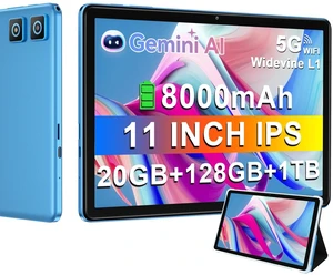 DMOAO Tablet 2026 11 Inch Tablet Android Tablets with 128GB + 20GB Large Storage, Octa-Core 2.0Ghz, 8000mAh,18W Fast Charging, 5G WiFi, GPS, 5+13MP Camera, Widevine L1, Face Unlock-Blue DMOAO Tablet 2026 11 Inch Tablet Android Tablets with 128GB + 20GB Large Storage, Octa-Core 2.0Ghz, 8000mAh,18W Fast Charging, 5G WiFi, GPS, 5+13MP Camera, Widevine L1, Face Unlock-Blue