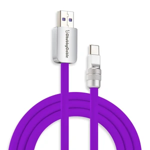 chubbycable USB A to C 120W Silicone Fast Charging Cable, Purple, 16.4FT chubbycable USB A to C 120W Silicone Fast Charging Cable, Purple, 16.4FT