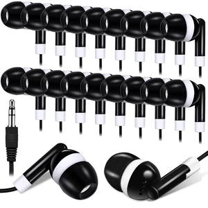 Konohan 500 Pcs Wired Earbuds Bulk for Classroom 3.5mm Jack,Black Konohan 500 Pcs Wired Earbuds Bulk for Classroom 3.5mm Jack,Black