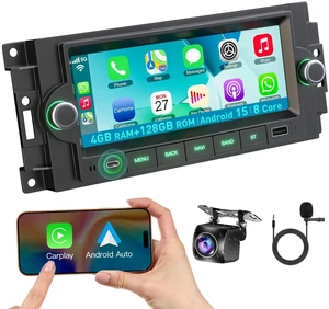 (8Core+128GB) Car Radio with Fast Charging for Dodge/Jeep/Chrysler (8Core+128GB) Car Radio with Fast Charging for Dodge/Jeep/Chrysler