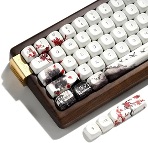 XVX PBT Keycaps Set 117 Keys, Custom White Japanese Keyboard Doubleshot Dye -Sub Shine Through Keycaps Fit 60 65 75 100 Percent Layout, MOA Profile- Cherry Blossom XVX PBT Keycaps Set 117 Keys, Custom White Japanese Keyboard Doubleshot Dye -Sub Shine Through Keycaps Fit 60 65 75 100 Percent Layout, MOA Profile- Cherry Blossom