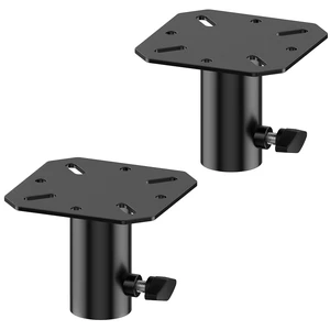 Metal Speaker Stand Mounting Plate for Standard 35mm Speakers Pole or Tripod Stands - 35mm Speaker Adapter Bracket for Pro Audio DJ/PA Speakers Stand Adapter, 2 Pack Metal Speaker Stand Mounting Plate for Standard 35mm Speakers Pole or Tripod Stands - 35mm Speaker Adapter Bracket for Pro Audio DJ/PA Speakers Stand Adapter, 2 Pack