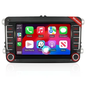 Car Radio for VW Passat Golf MK5 MK6 Jetta Beetle Passat Sharan Tiguan Touran Seat Polo with Wireless Carplay & Android Auto,7in Touchscreen Car Stereo with Bluetooth Mirror Link FM/SWC/USB Car Radio for VW Passat Golf MK5 MK6 Jetta Beetle Passat Sharan Tiguan Touran Seat Polo with Wireless Carplay & Android Auto,7in Touchscreen Car Stereo with Bluetooth Mirror Link FM/SWC/USB