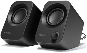 FUNLOGY Speaker Plus - 14W Stereo PC Speakers, Dual Amplifiers & DSP Tuned, USB-C Powered, 3.5mm AUX, Compact Desktop Speakers with 30 Tilt, for PC, Laptop, Monitor & Gaming,Black FUNLOGY Speaker Plus - 14W Stereo PC Speakers, Dual Amplifiers & DSP Tuned, USB-C Powered, 3.5mm AUX, Compact Desktop Speakers with 30 Tilt, for PC, Laptop, Monitor & Gaming,Black