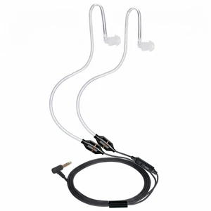 YESBO anti-radiation headphones, anti-electromagnetic radiation, air duct type headphones, radiation-free earbuds with microphone, binaural stereo, wired connection, for 3.5mm devicesTransparent Black YESBO anti-radiation headphones, anti-electromagnetic radiation, air duct type headphones, radiation-free earbuds with microphone, binaural stereo, wired connection, for 3.5mm devicesTransparent Black