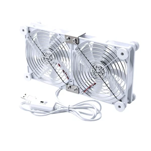 aceyoon Dual Row 120mm USB PC Cooling Fan, 3 Adjustable Speeds 5V Twin Fans aceyoon Dual Row 120mm USB PC Cooling Fan, 3 Adjustable Speeds 5V Twin Fans