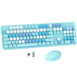 MPTOG Colorful Wireless Computer Keyboard and Mouse Combo (Blue-Colorful) MPTOG Colorful Wireless Computer Keyboard and Mouse Combo (Blue-Colorful)