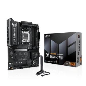 ASUS TUF GAMING B650E-E WIFI AMD AM5 B650 ATX motherboard, 8+2+1 80A DrMOS stage, DDR5, PCIe 5.0 Ready, 3x M.2, Wi-Fi 6E, 2.5 Gb LAN, DisplayPort, HDMI, USB 20Gbps Type-C, BIOS FlashBack, Aura Sy ASUS TUF GAMING B650E-E WIFI AMD AM5 B650 ATX motherboard, 8+2+1 80A DrMOS stage, DDR5, PCIe 5.0 Ready, 3x M.2, Wi-Fi 6E, 2.5 Gb LAN, DisplayPort, HDMI, USB 20Gbps Type-C, BIOS FlashBack, Aura Sy