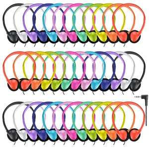 Yoley Classroom Headphones Bulk 30 Pack for School Kids,Wholesale Durable Earphones Class Set of Headphones for Students Children Toddler Teens and Adult Multi Color Yoley Classroom Headphones Bulk 30 Pack for School Kids,Wholesale Durable Earphones Class Set of Headphones for Students Children Toddler Teens and Adult Multi Color