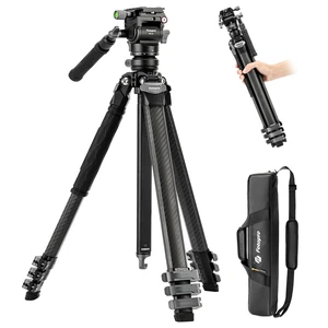 Fotopro 60" Carbon Fiber Video Tripod, Lightweight Compact for Travel Fotopro 60" Carbon Fiber Video Tripod, Lightweight Compact for Travel