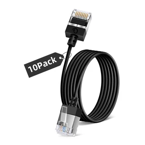 Ultra Thin Cat6 Ethernet Cable 1.6FT 10Pack, Gigabit UTP Network Cable Ultra Thin Cat6 Ethernet Cable 1.6FT 10Pack, Gigabit UTP Network Cable
